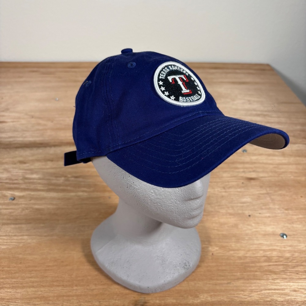 New Era 9TWENTY Texas Rangers Womens Baseball Hat Royal Blue Glitter Patch Cap